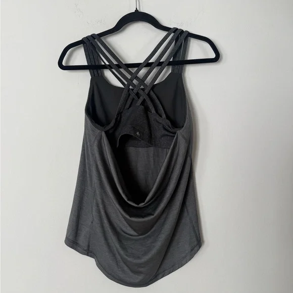 Like New Prana Waterfall Criss Cross Built in Bra Scoop Back Workout Tank - Picture 3 of 14